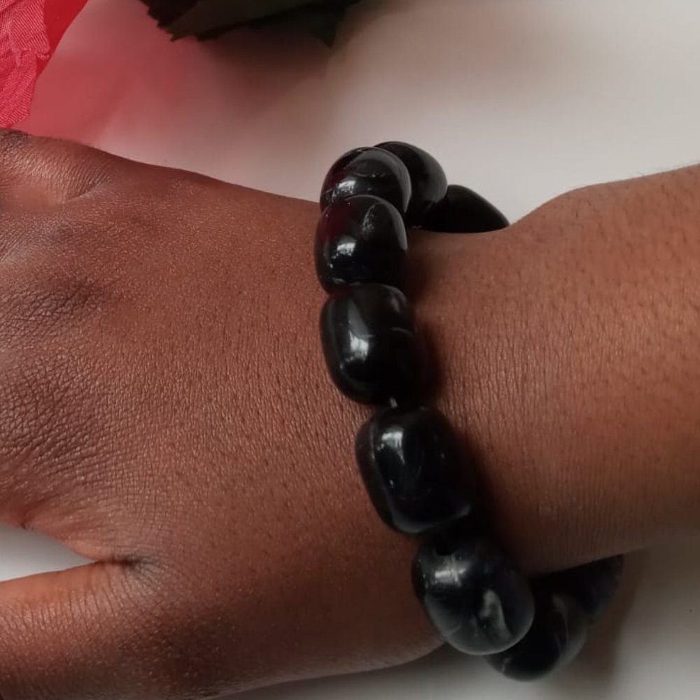 All Black bead bracelet